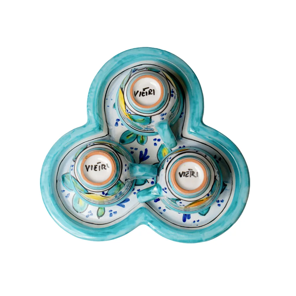 Set piattino con 3 tazze